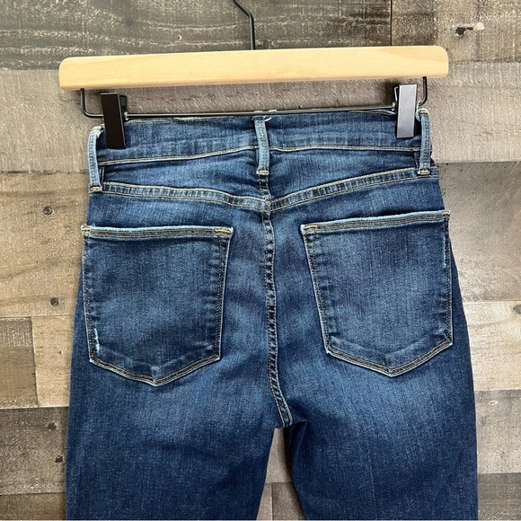 FRAME Le High Distressed Skinny Jeans LHSK231 in Blue Heren - Picture 4 of 10